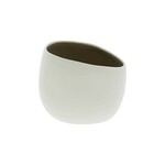 Fiona Walker Tealight Vase - White/Taupe Small