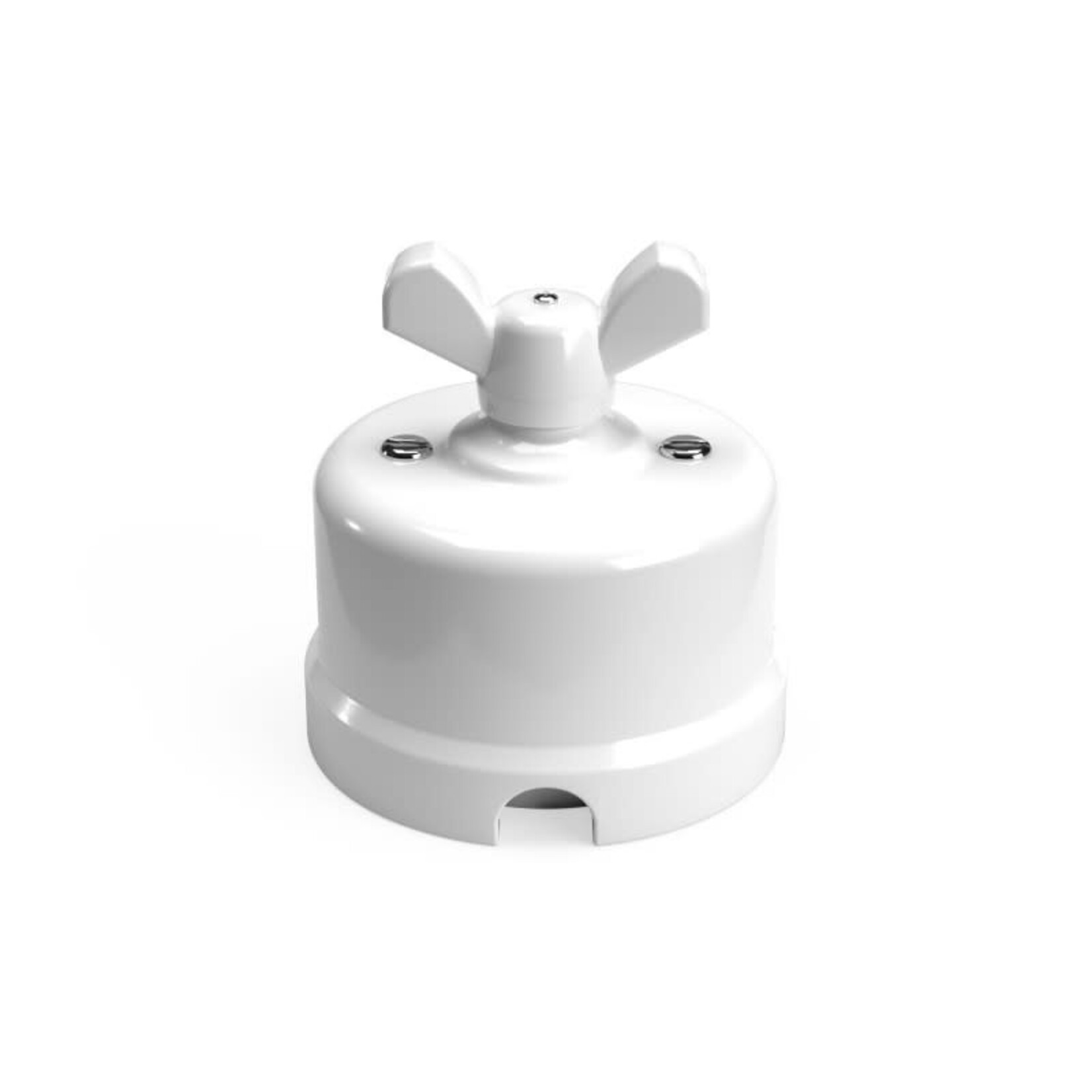 CCIT Switch/Diverter in white porcelain with WHITE butterfly nut