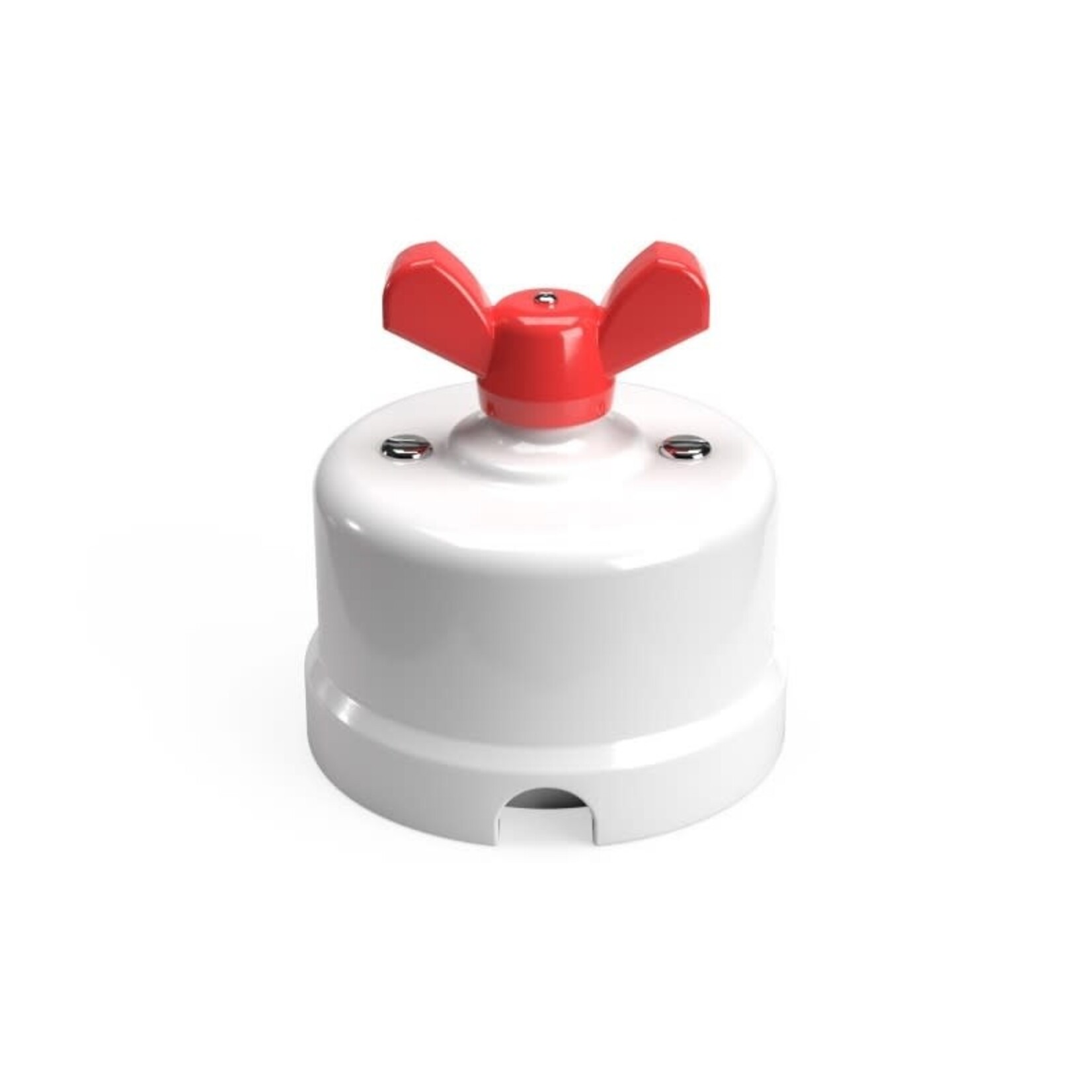 CCIT Switch/Diverter in white porcelain with RED butterfly nut