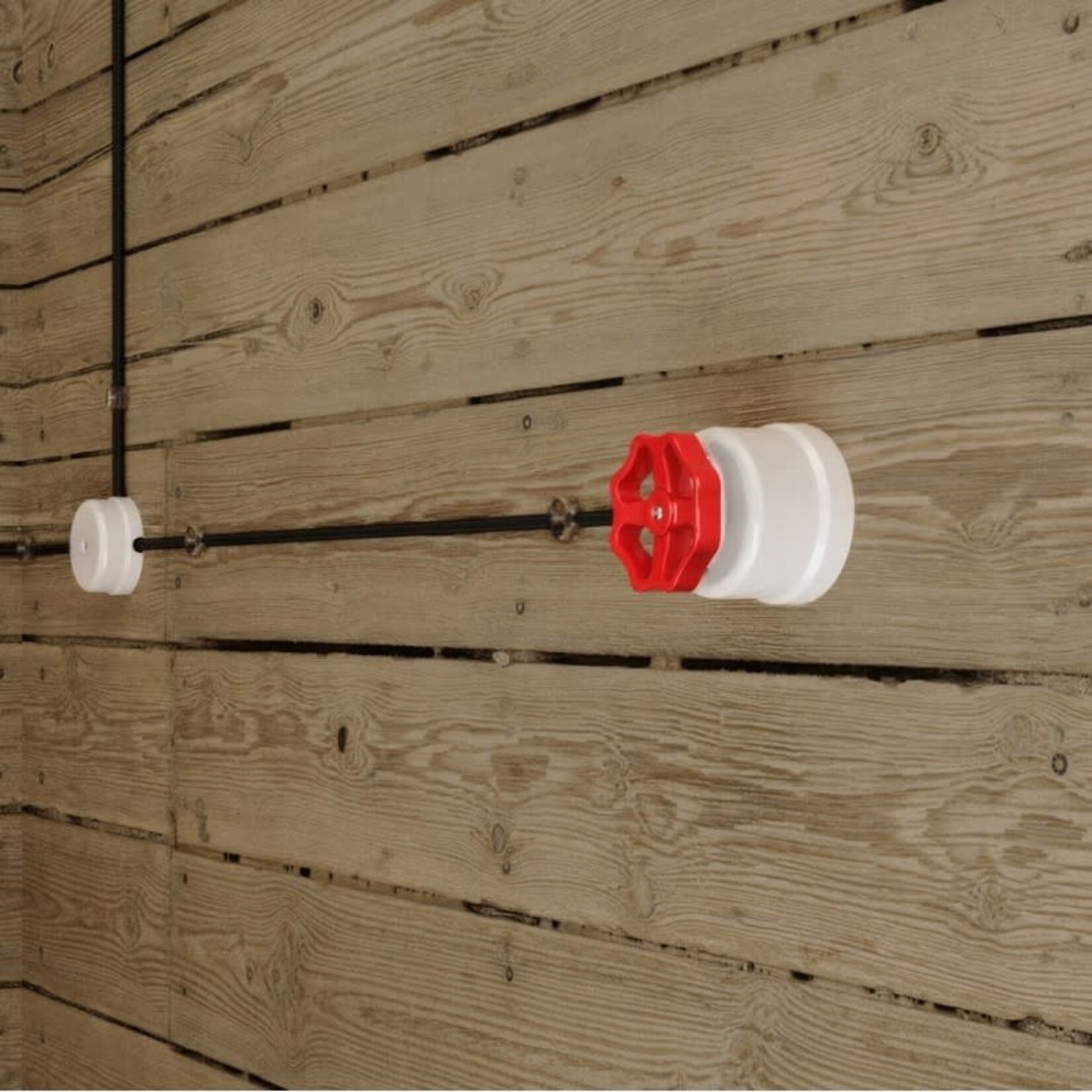 CCIT Switch/Diverter in white porcelain with RED knob