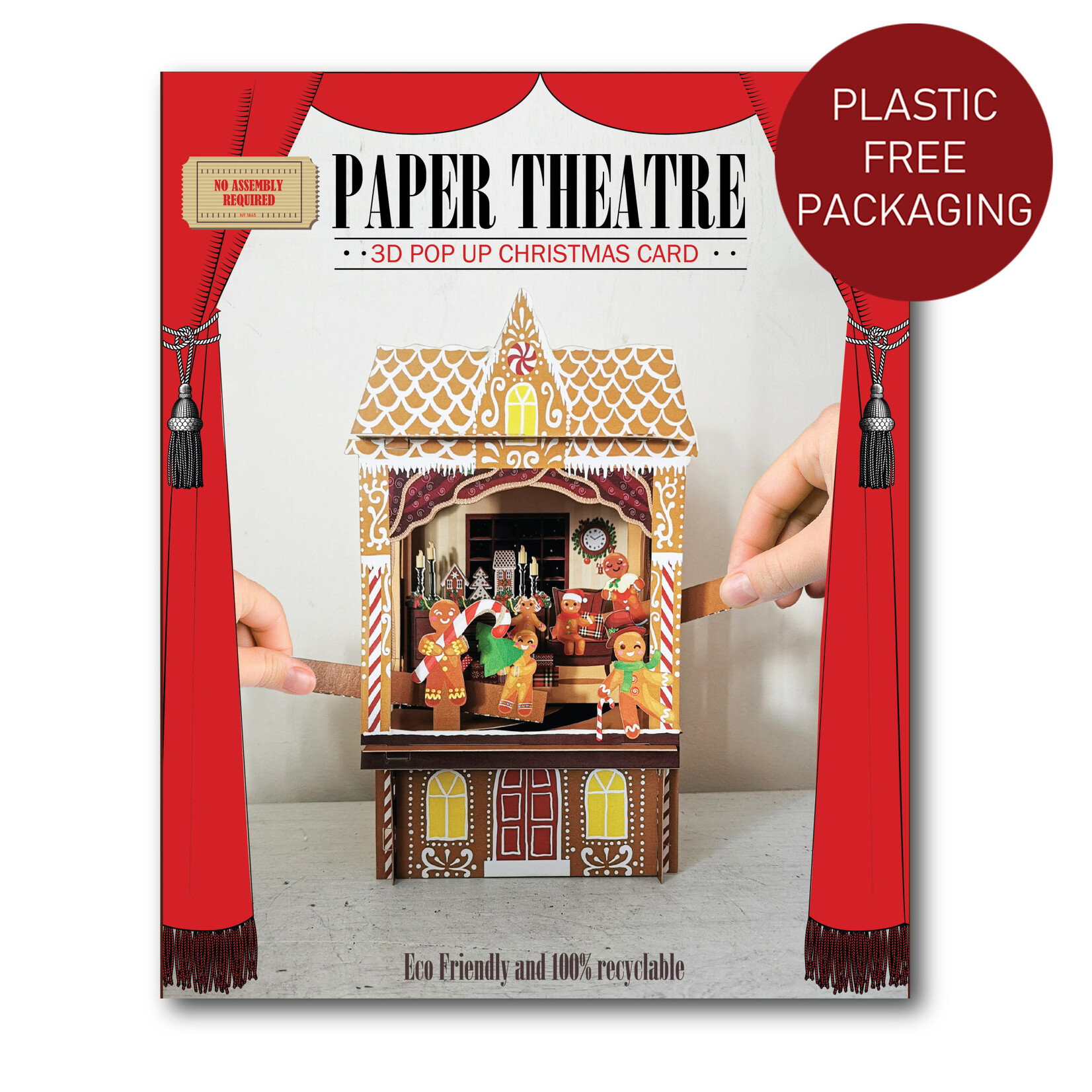 AllJoy Design Gingerbread House Paper Theatre 3D Christmas Card