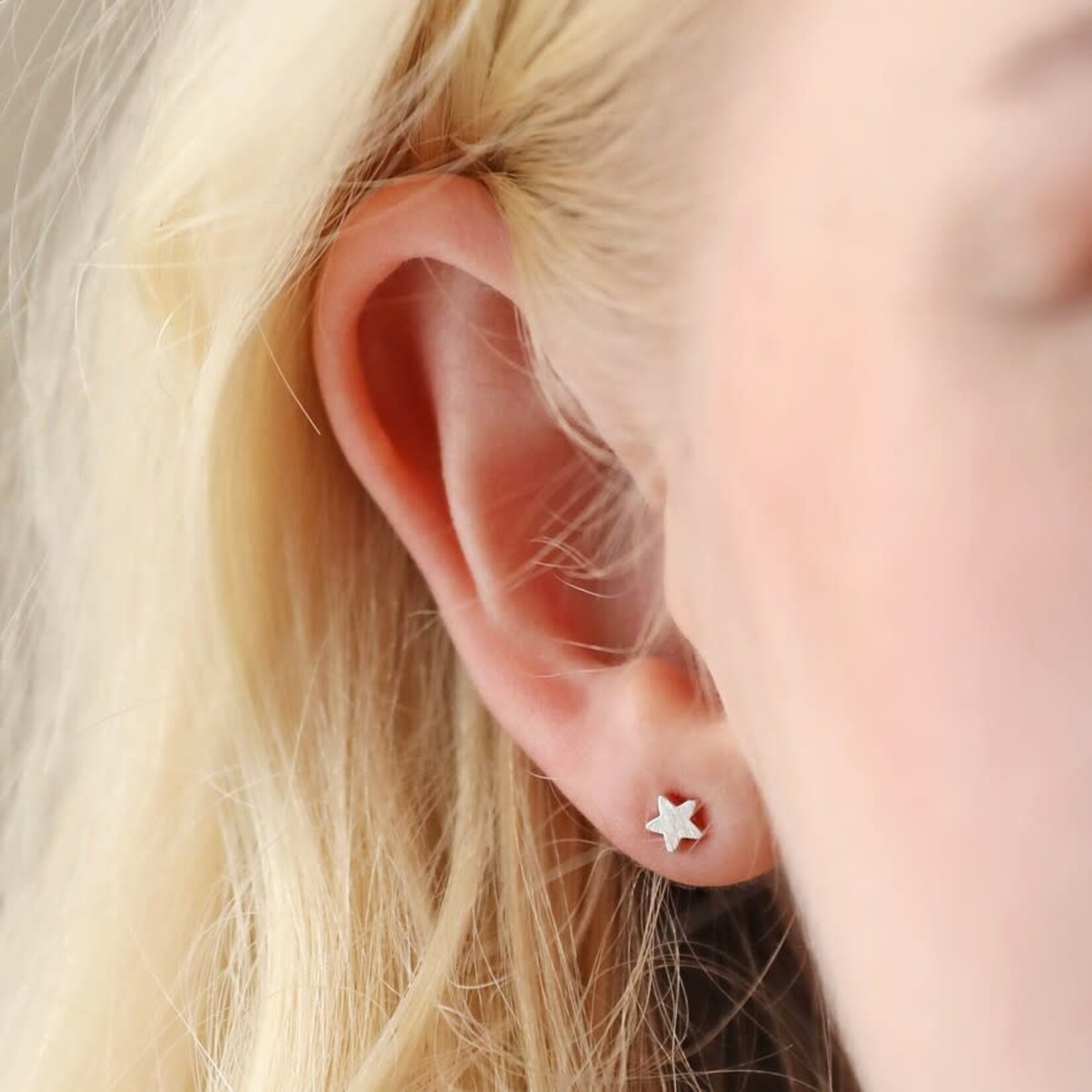 Lisa Angel Tiny Star Stud Earrings in Silver