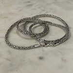 25cm Thick Aztec Byzantine Sterling Silver Chain