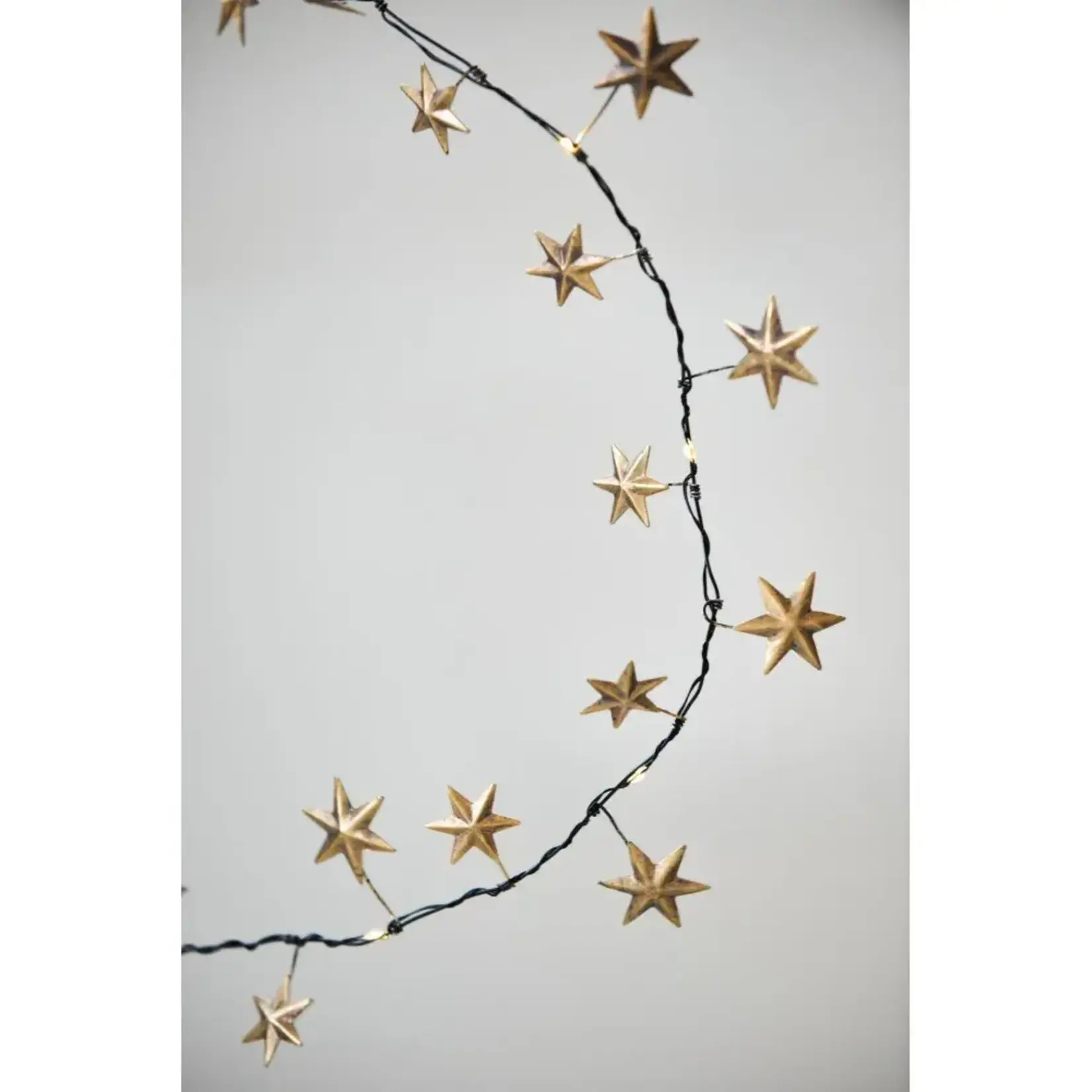 Light Style London Battery Metal Gold Stars Fairy Lights