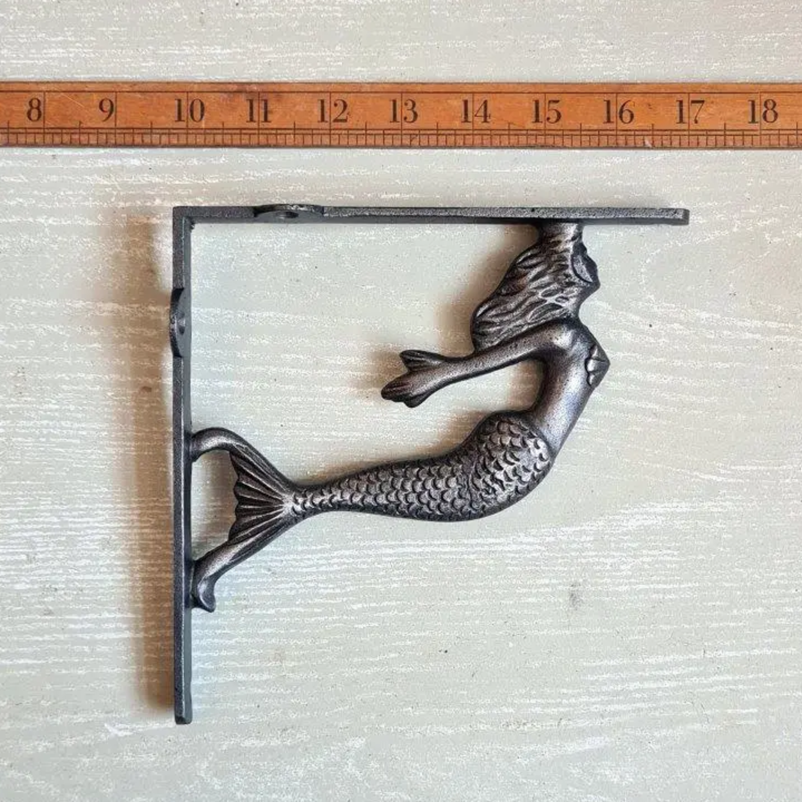 IRON RANGE Shelf Bracket MERMAID Cast Antique Iron 180mm