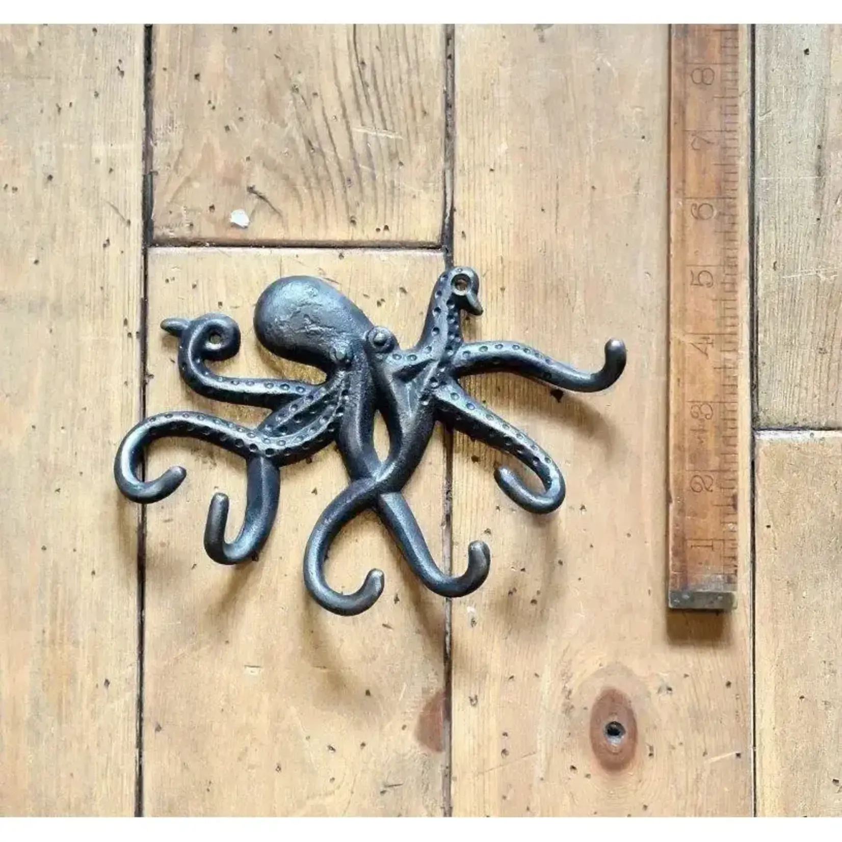 IRON RANGE Multi Hook OCTOPUS MEDIUM ANGLED HEAD Cast Antique Iron 200mm