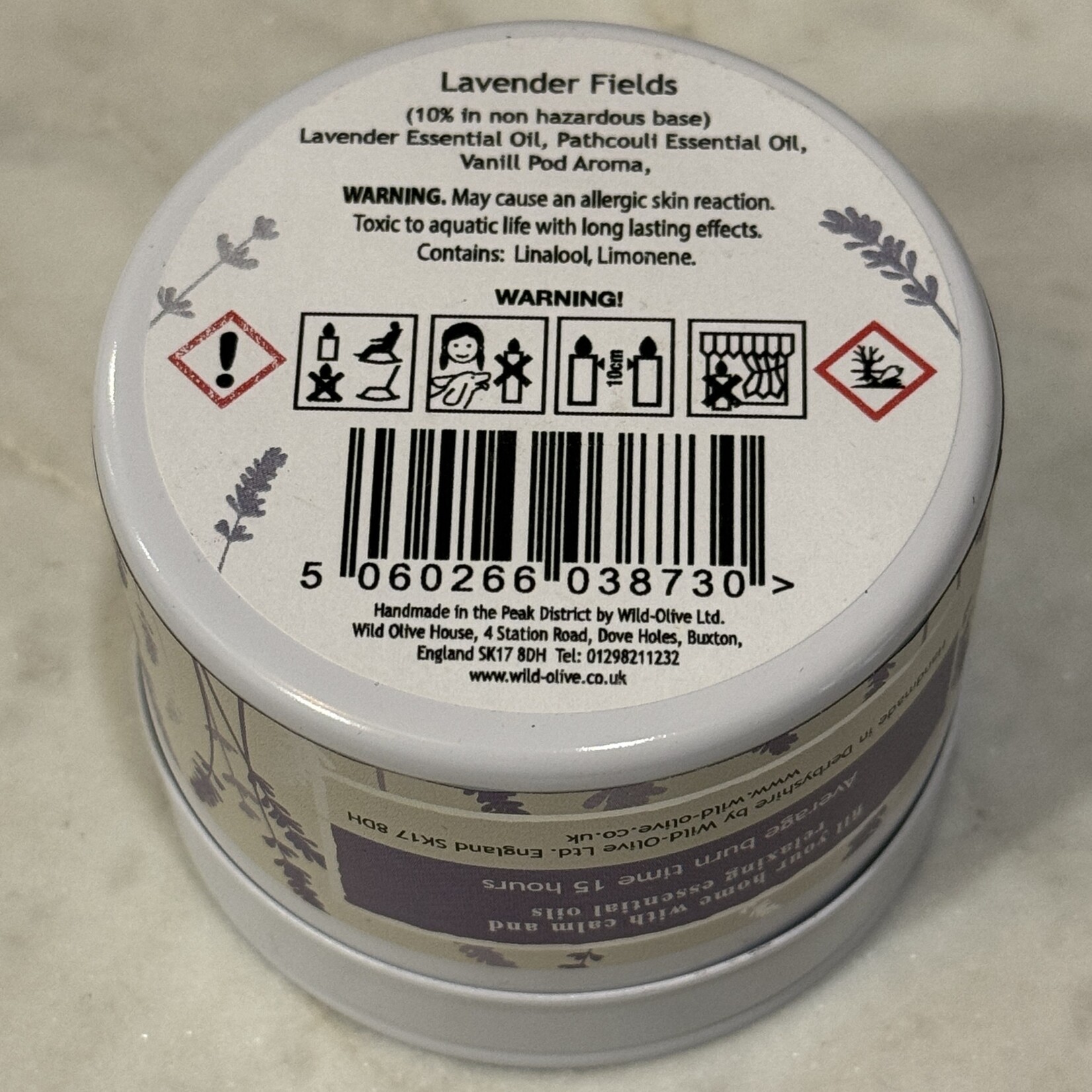 Wild Olive Wild Olive Lavender Fields Sprinkle Tin Candle