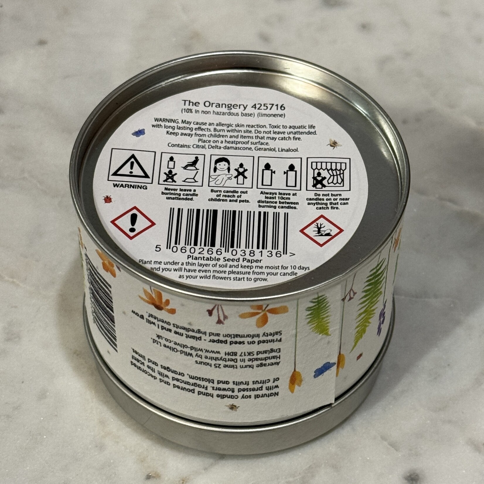 Wild Olive Wild Olive The Orangery Artisanal Tin Candle