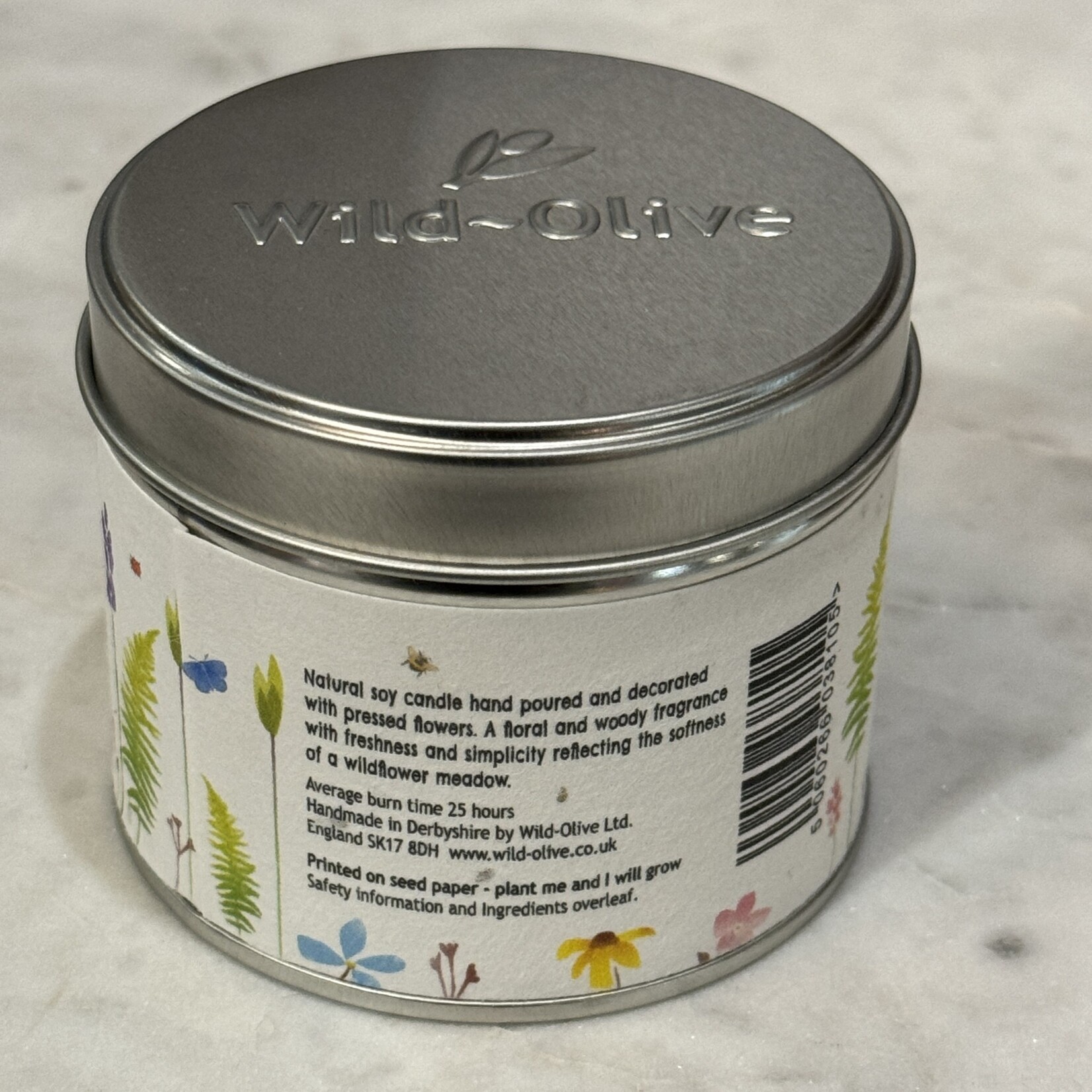 Wild Olive Wild Olive Wildflower Bloom Artisanal Tin Candle