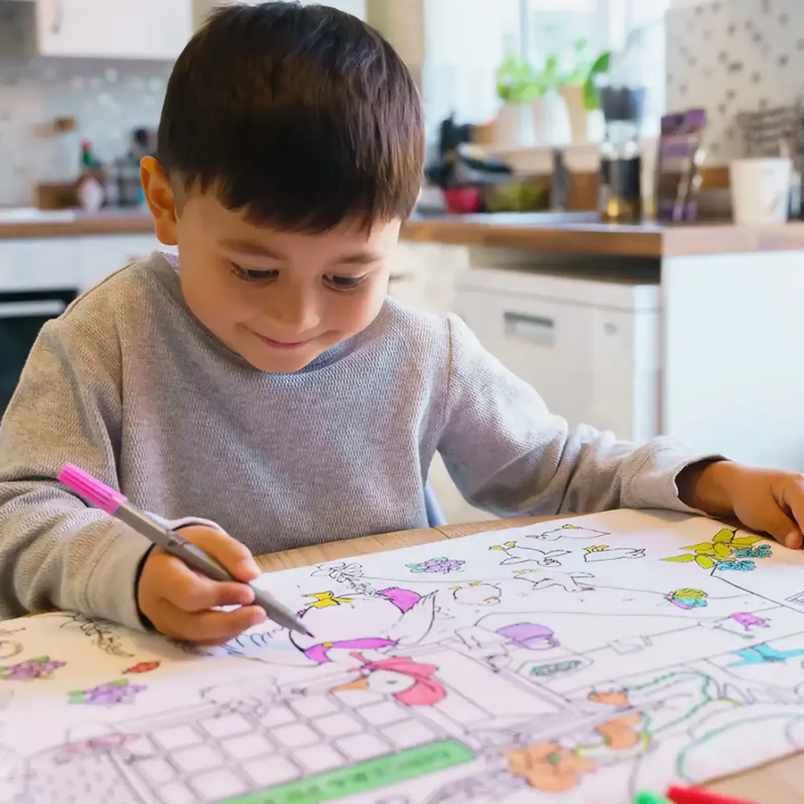 Eat Sleep Doodle Jemima Puddle-duck placemat to go - colour in & learn