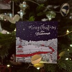 2024 Red PEASHOLM Christmas Card Alex Anderson Scarborough Illustration