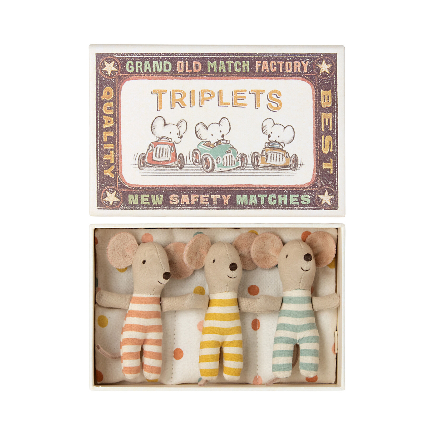 Maileg Maileg NEW Triplets Baby mice in matchbox