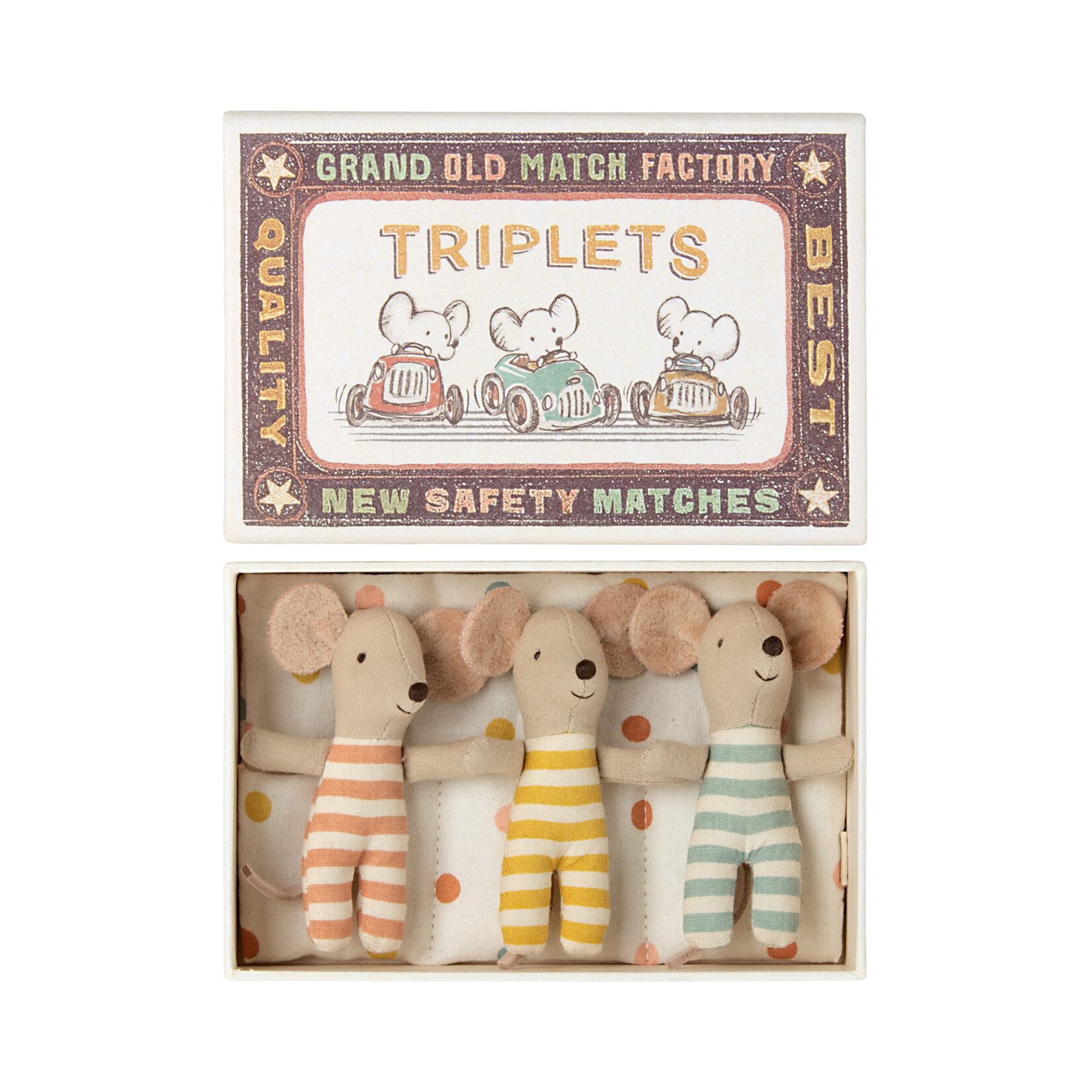 Maileg Maileg Triplets Baby mice in matchbox