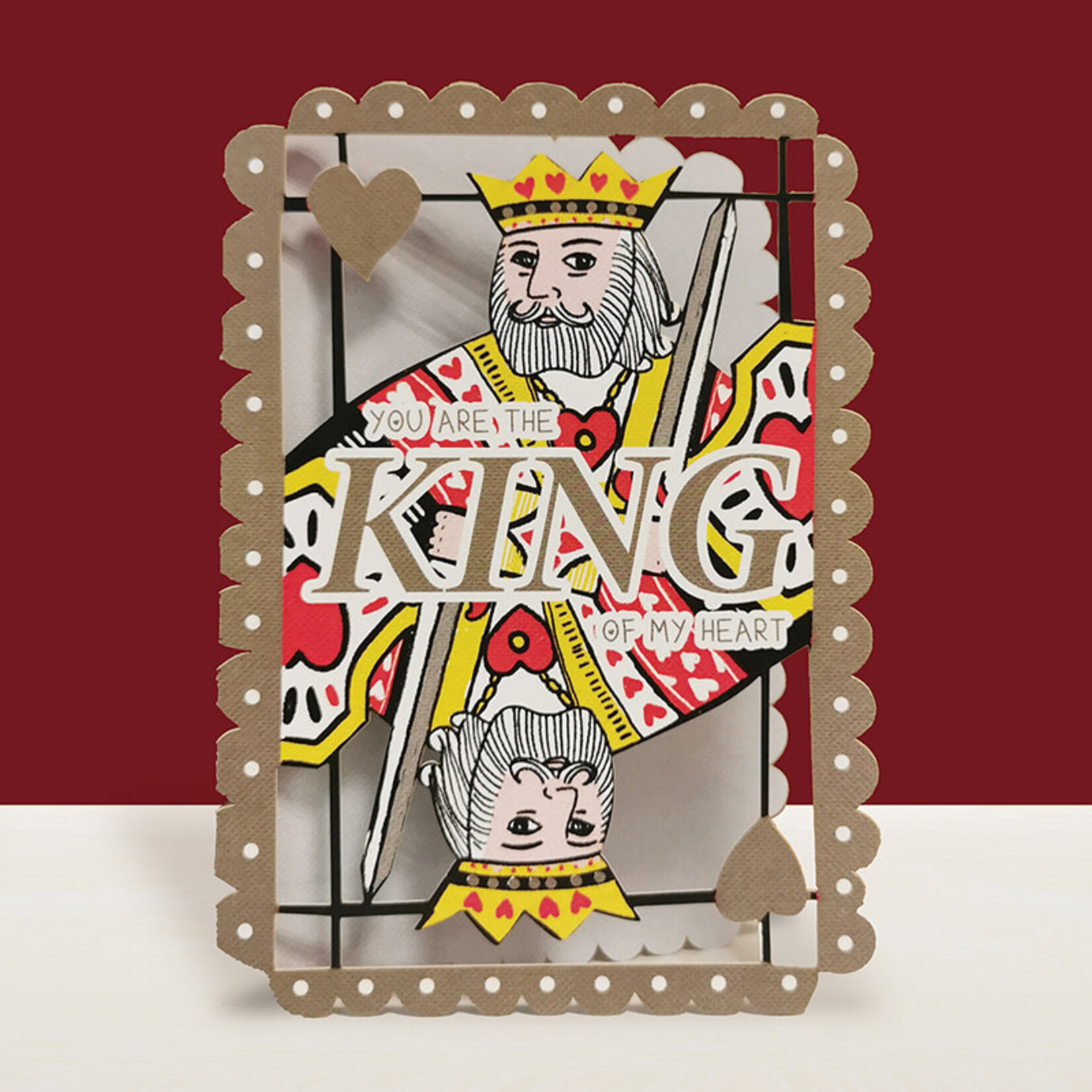 AllJoy Design King of my Heart Laser Cut Card