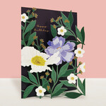 AllJoy Design Happy Birthday Floral Laser Cut Card