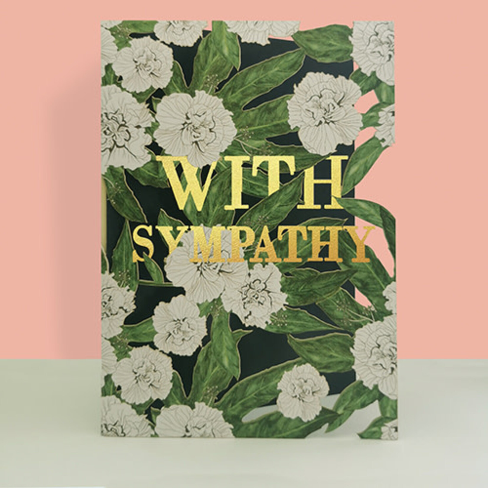 AllJoy Design With Sympathy Floral Laser Cut Card
