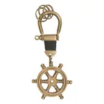 Nautical Homeware Antique Brass Captain Wheel Keyring