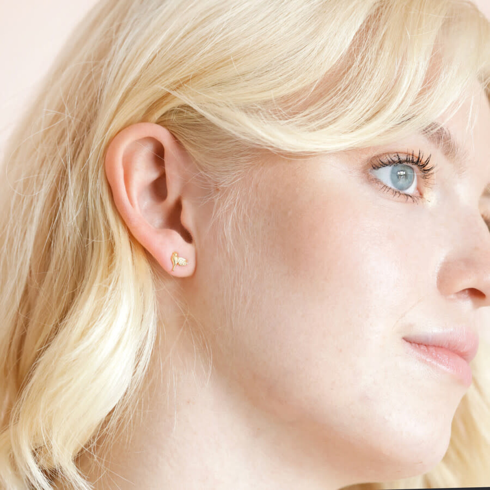 Lisa Angel Delicate Bird Stud Earrings in Gold