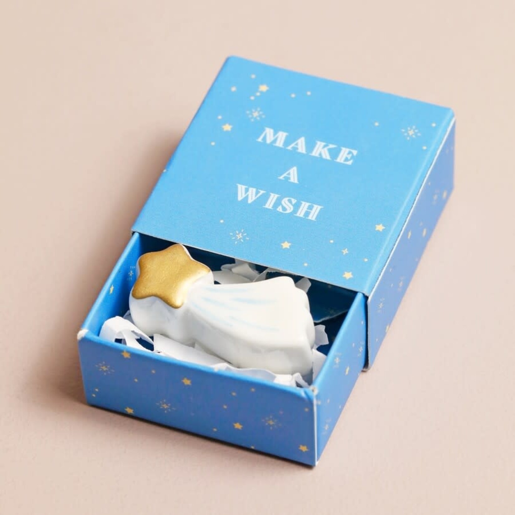 Lisa Angel Tiny Matchbox Ceramic Make a Wish Star Token