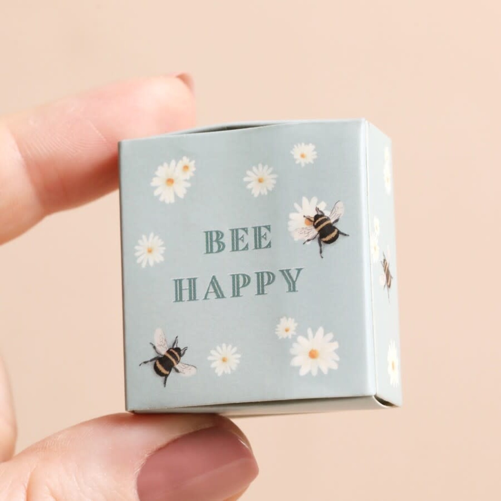 Lisa Angel Tiny Matchbox Ceramic Bee Happy Token