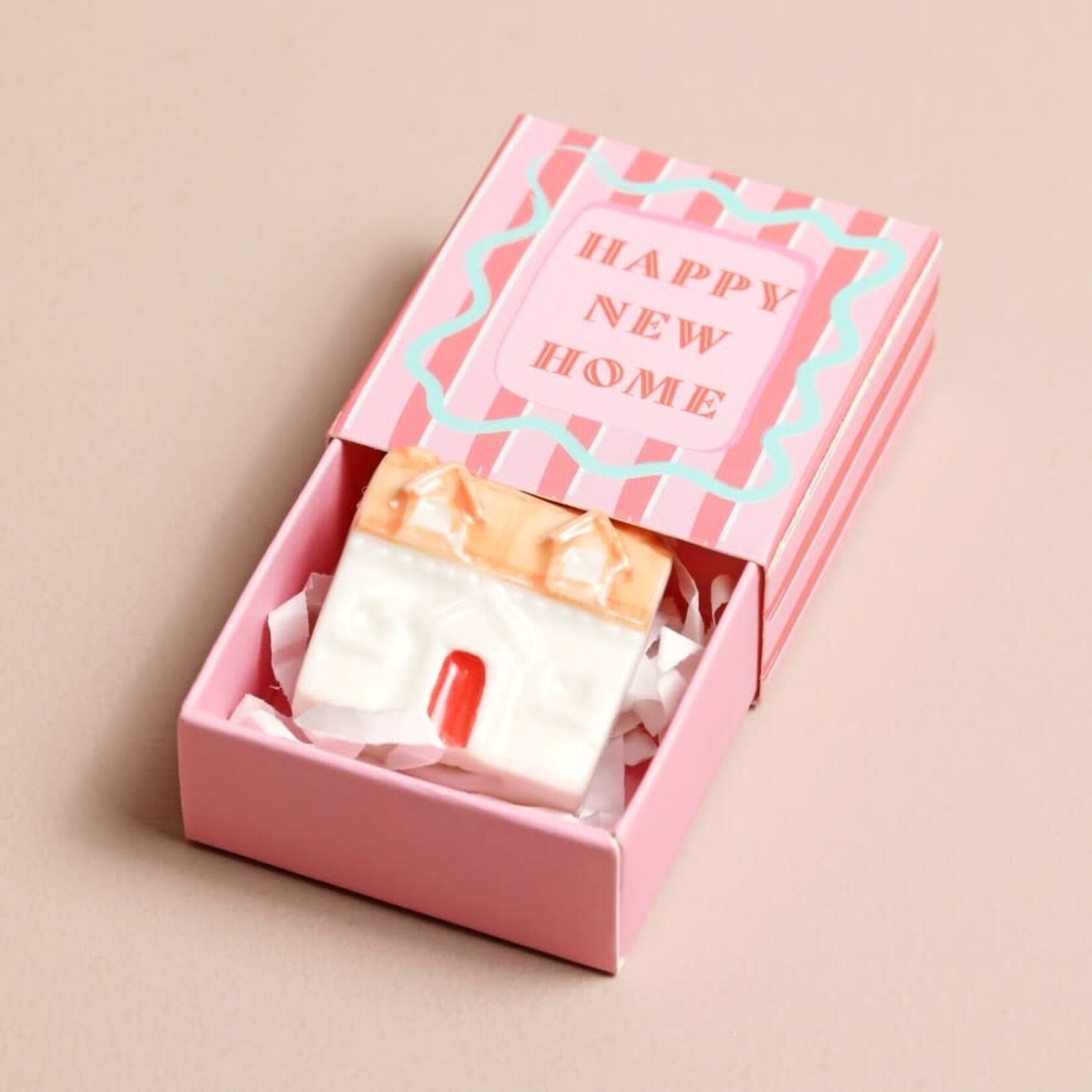 Lisa Angel Tiny Matchbox Ceramic House Happy New Home Token