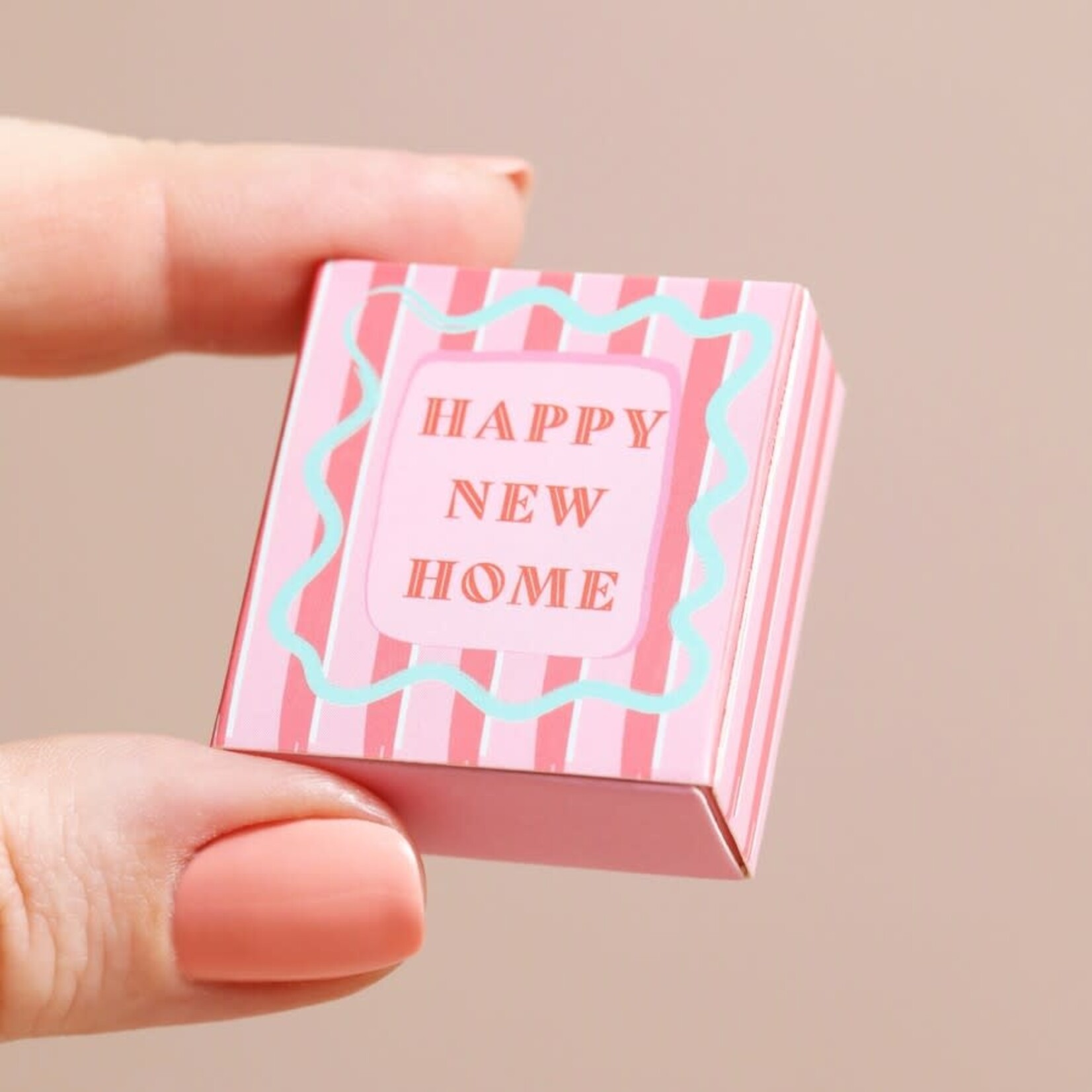 Lisa Angel Tiny Matchbox Ceramic House Happy New Home Token