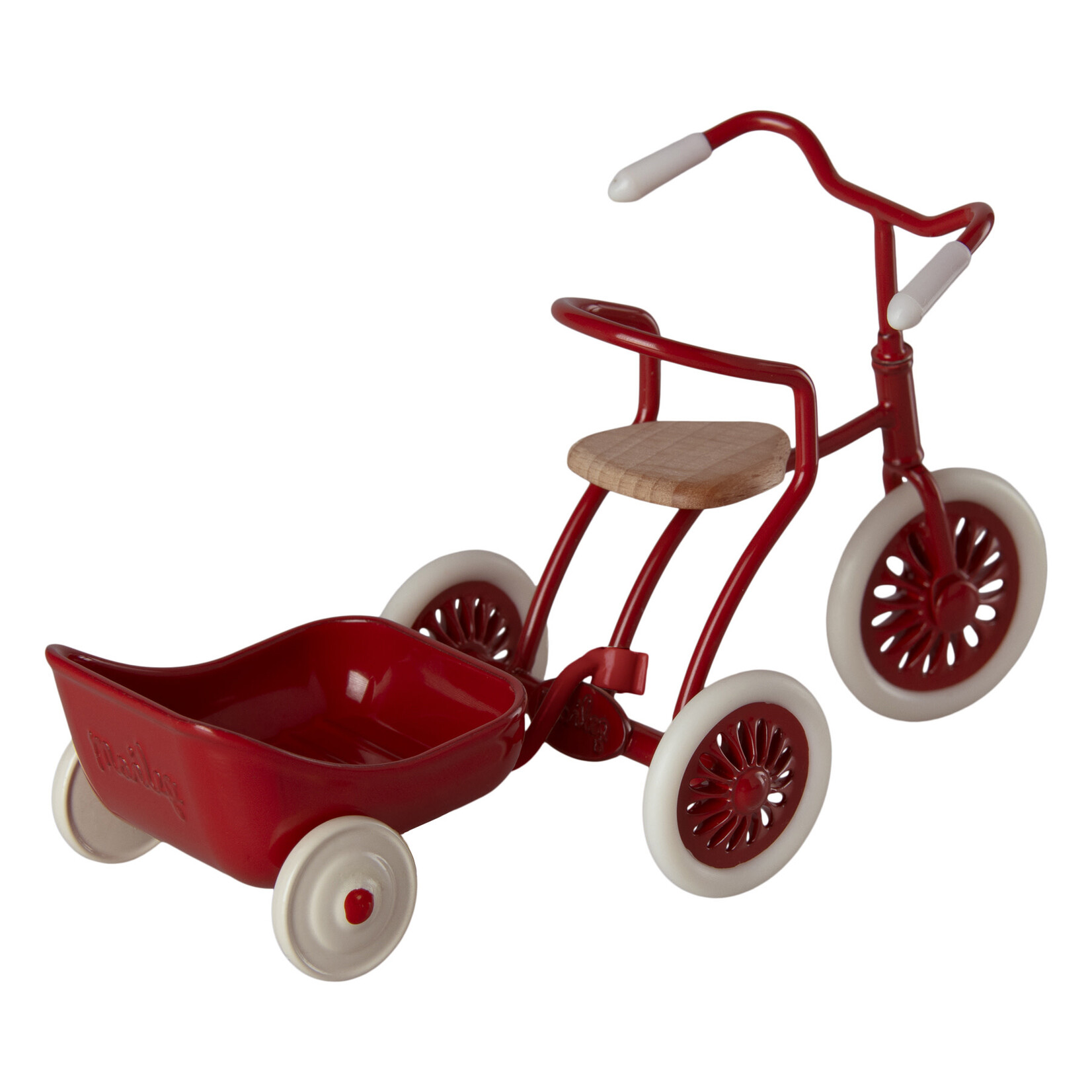 Maileg Maileg Tricycle hanger Red Trailer add on for Mouse size