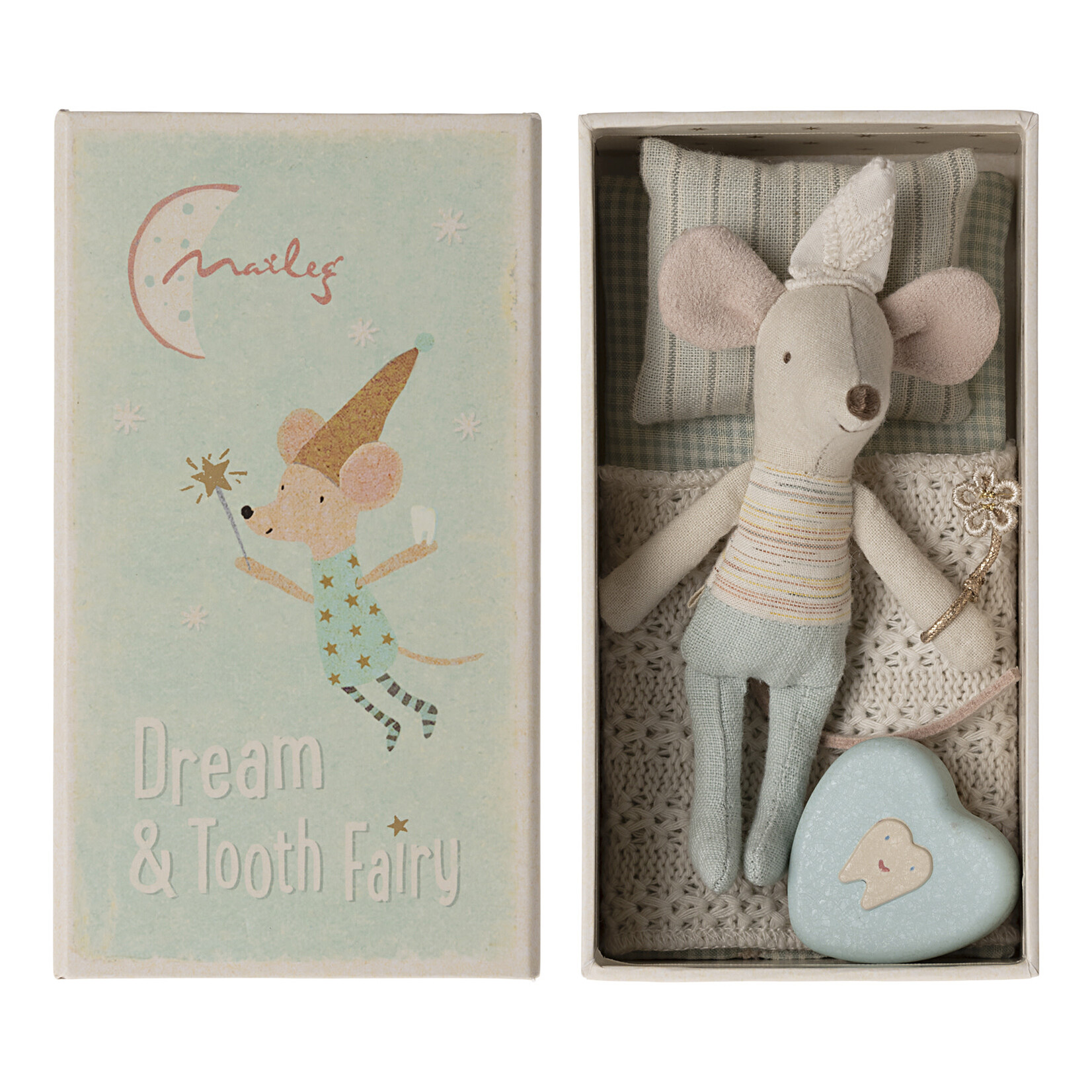 Maileg PRE ORDER Maileg Tooth fairy mouse Little brother in matchbox - Estimated arrival beginning June