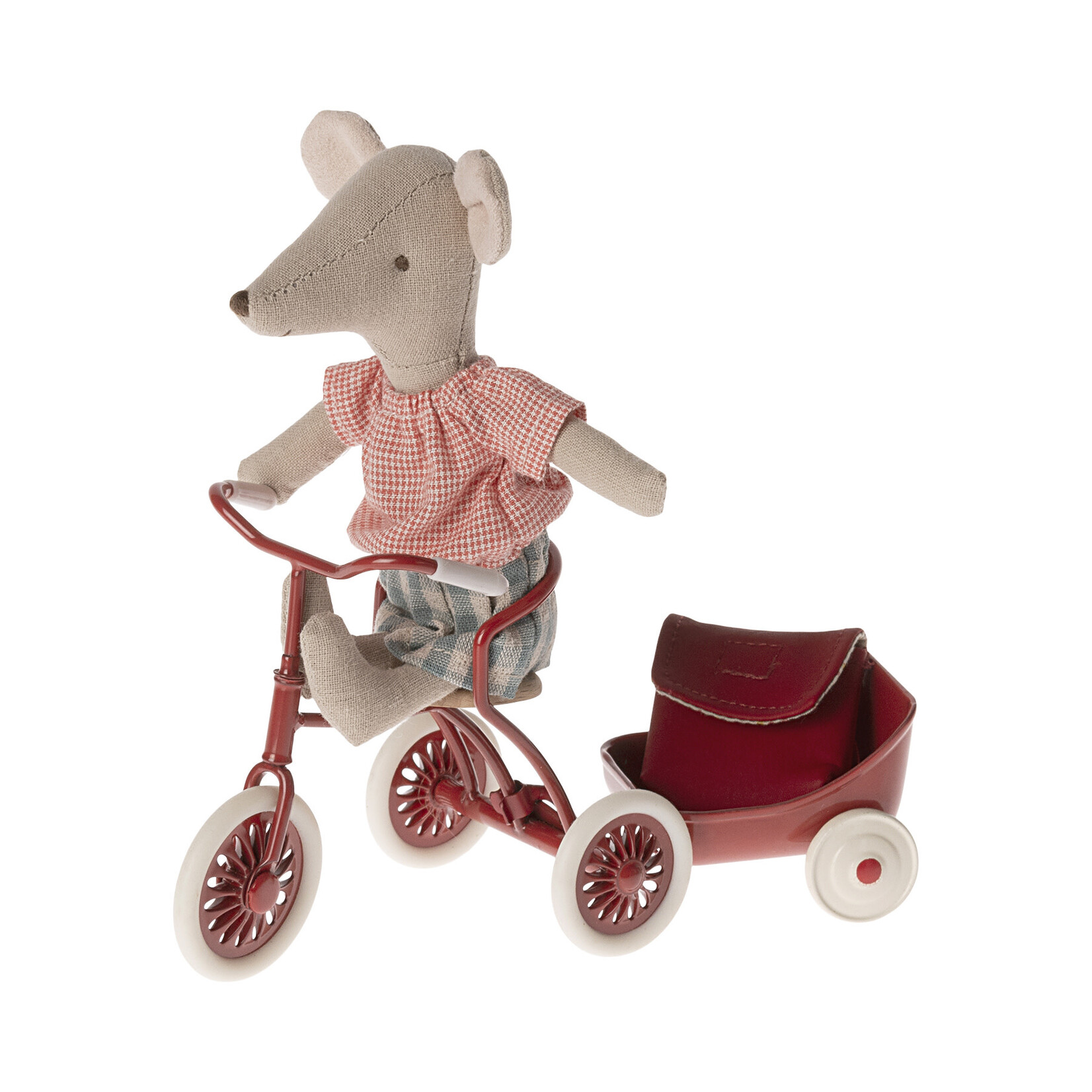 Maileg PRE ORDER Maileg Tricycle bike mouse Big sister - Red - Estimated arrival mid June