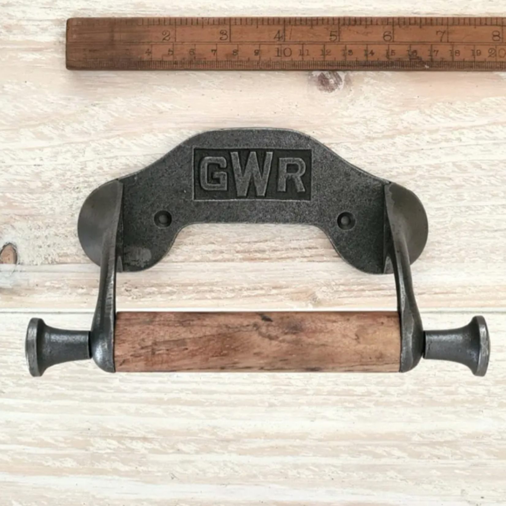 IRON RANGE Toilet Roll Holder GWR Long Arm Ant Iron 150mm