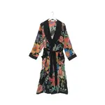 ONE HUNDRED STARS Crepe Gown Woven Flower Black