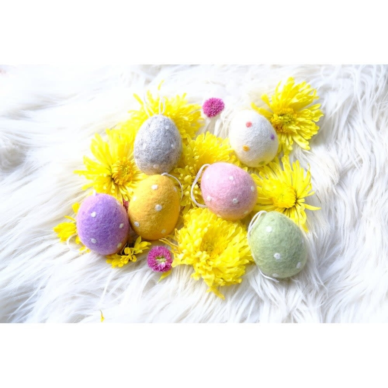 Fiona Walker Six Fiona Walker Easter Spotty Egg Decorations