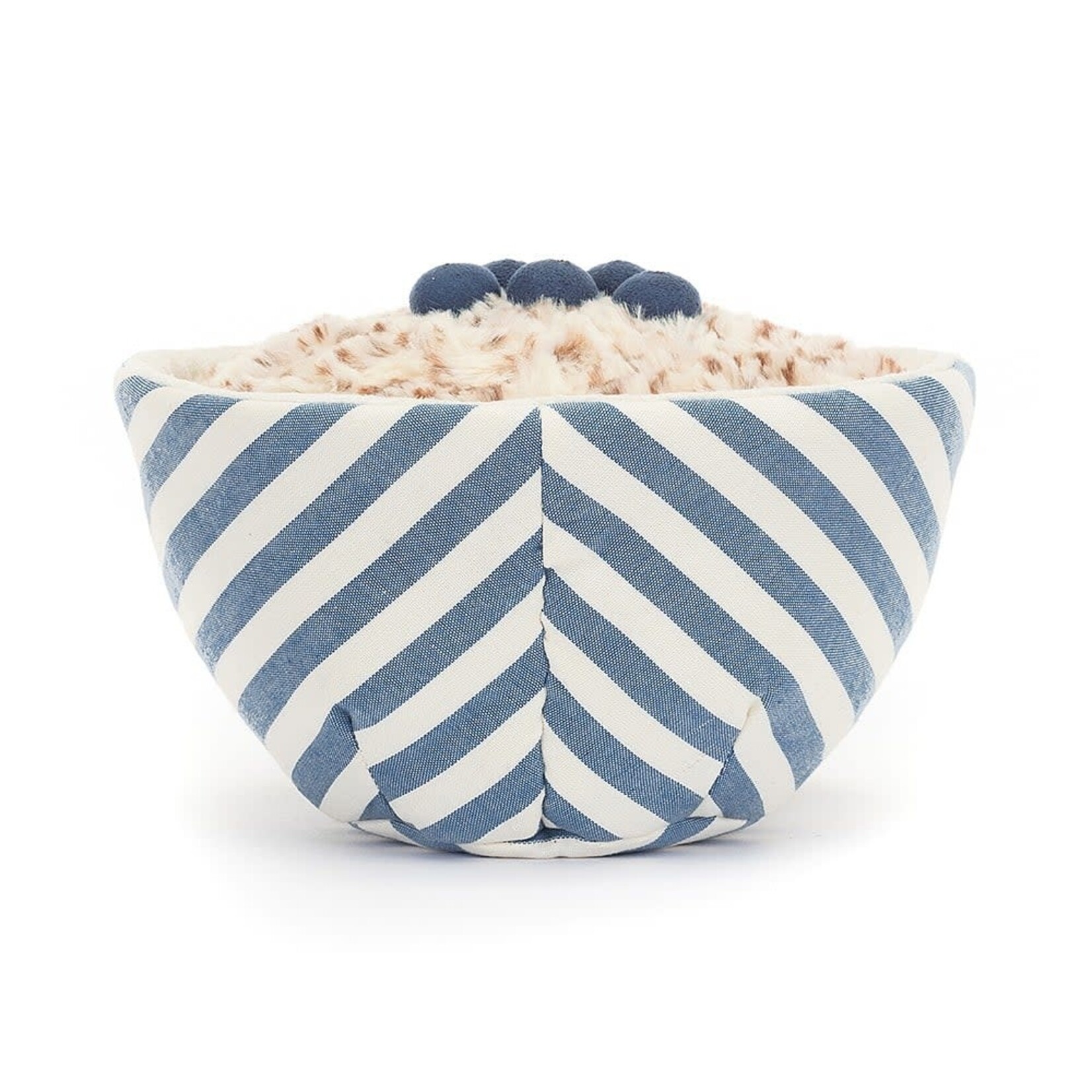 Jellycat Jellycat Cute Amuseable Porridge Oats with Blueberries in Stripy bowl