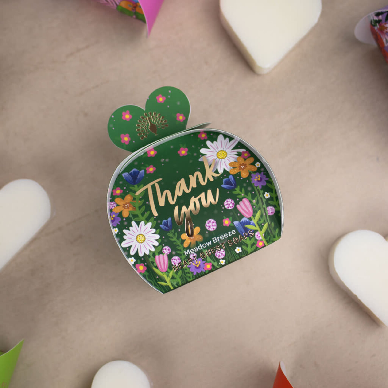 English Soap Company Occasions Meadow Breeze Thank You Heart Guest Soaps Teacher gift