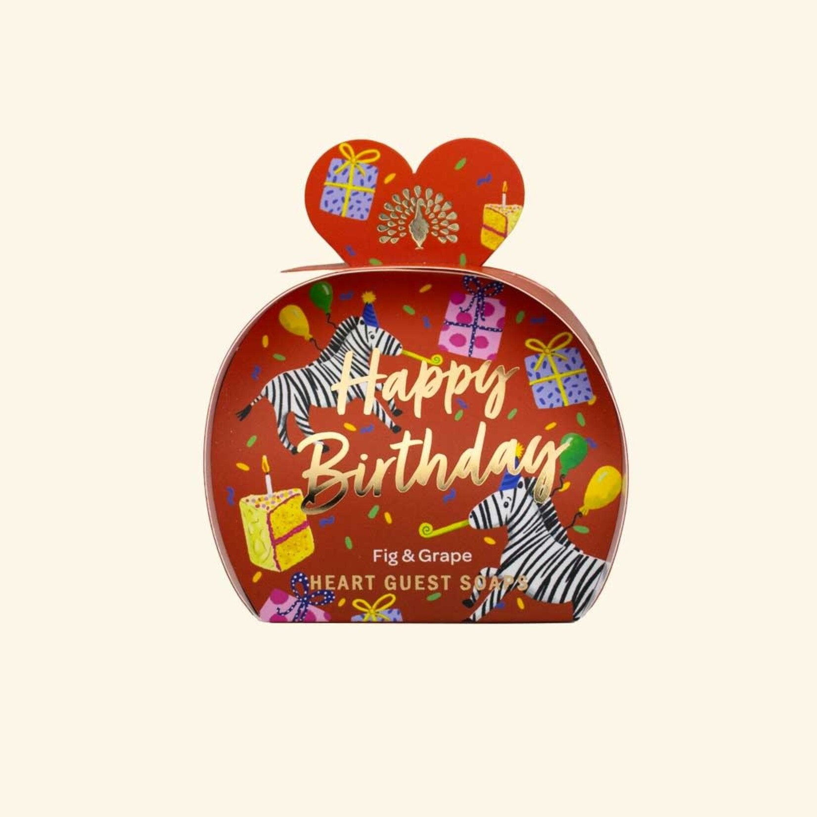 English Soap Company Occasions Fig and Grape Happy Birthday Heart Guest Soaps