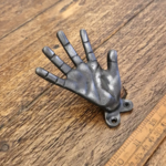 IRON RANGE Coat Hook HAND PALM Cast Antique Iron 90mm