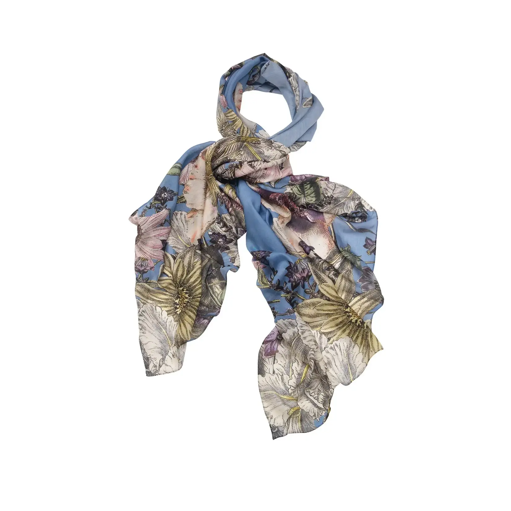 ONE HUNDRED STARS Daisy Cornflower Blue Scarf