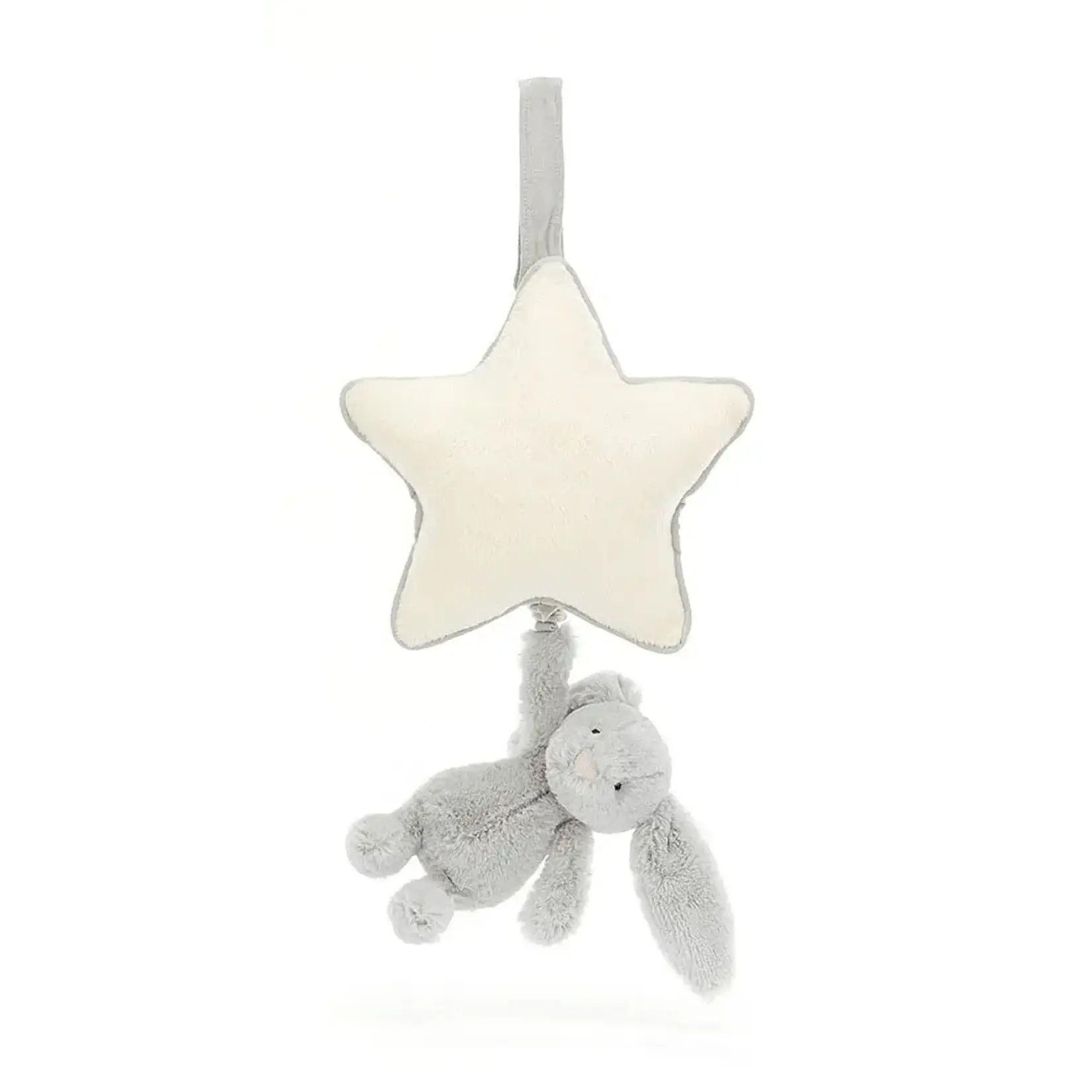 Jellycat Jellycat Bashful Silver Bunny Musical Pull