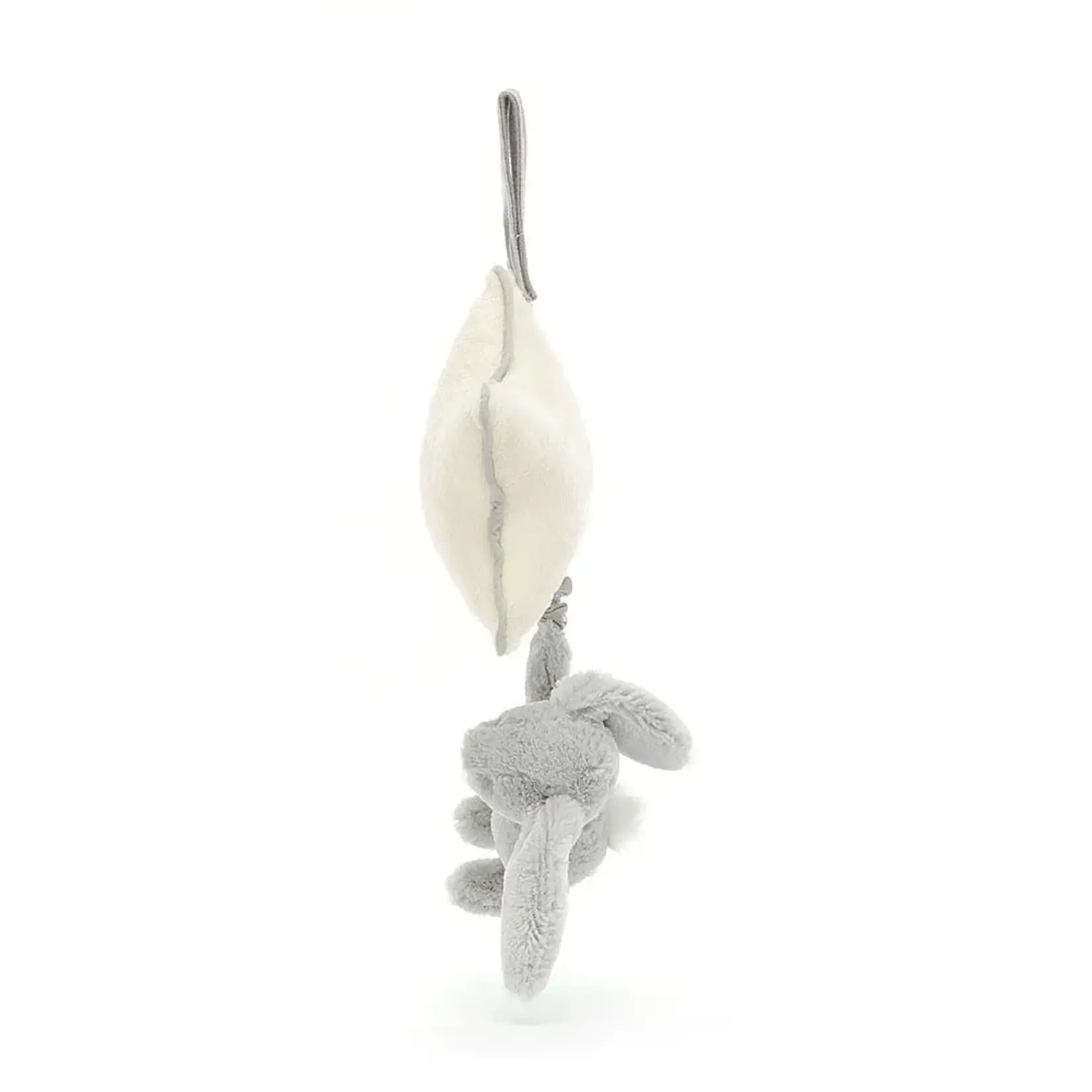 Jellycat Jellycat Bashful Silver Bunny Musical Pull