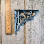 IRON RANGE Shelf Bracket Victorian SHEFFIELD Text Antique Iron 125mm x