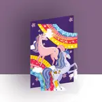 AllJoy Design Magical Birthday Unicorns Laser Cut Card