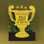 AllJoy Design Worlds Greatest Dad Trophy Laser Cut Card