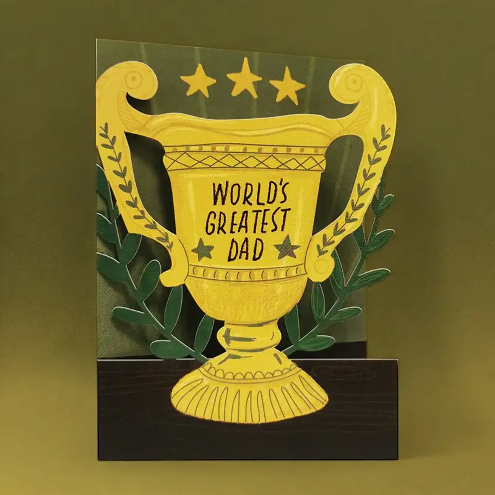 AllJoy Design Worlds Greatest Dad Trophy Laser Cut Card