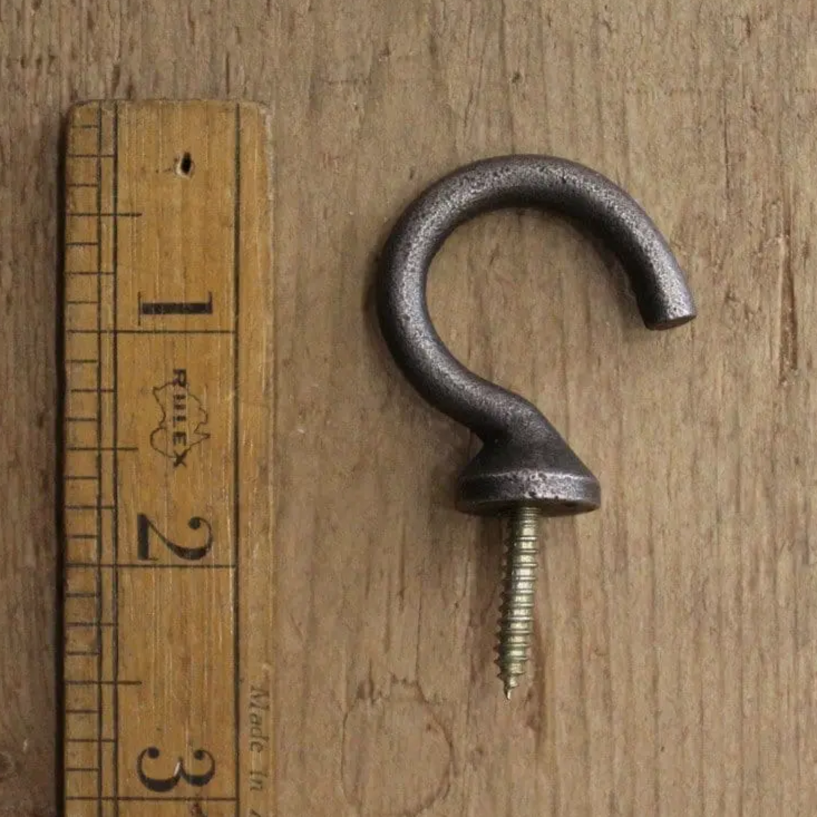 IRON RANGE Cup Hook Shouldered 2 part Cast Antique Iron 35mm