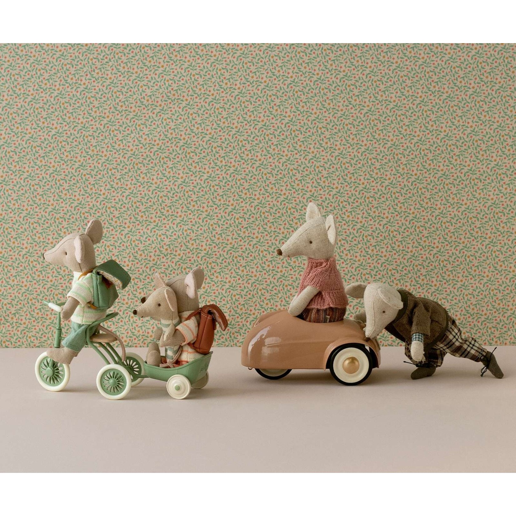 Maileg Maileg Tricycle hanger Green Trailer add on for Mouse