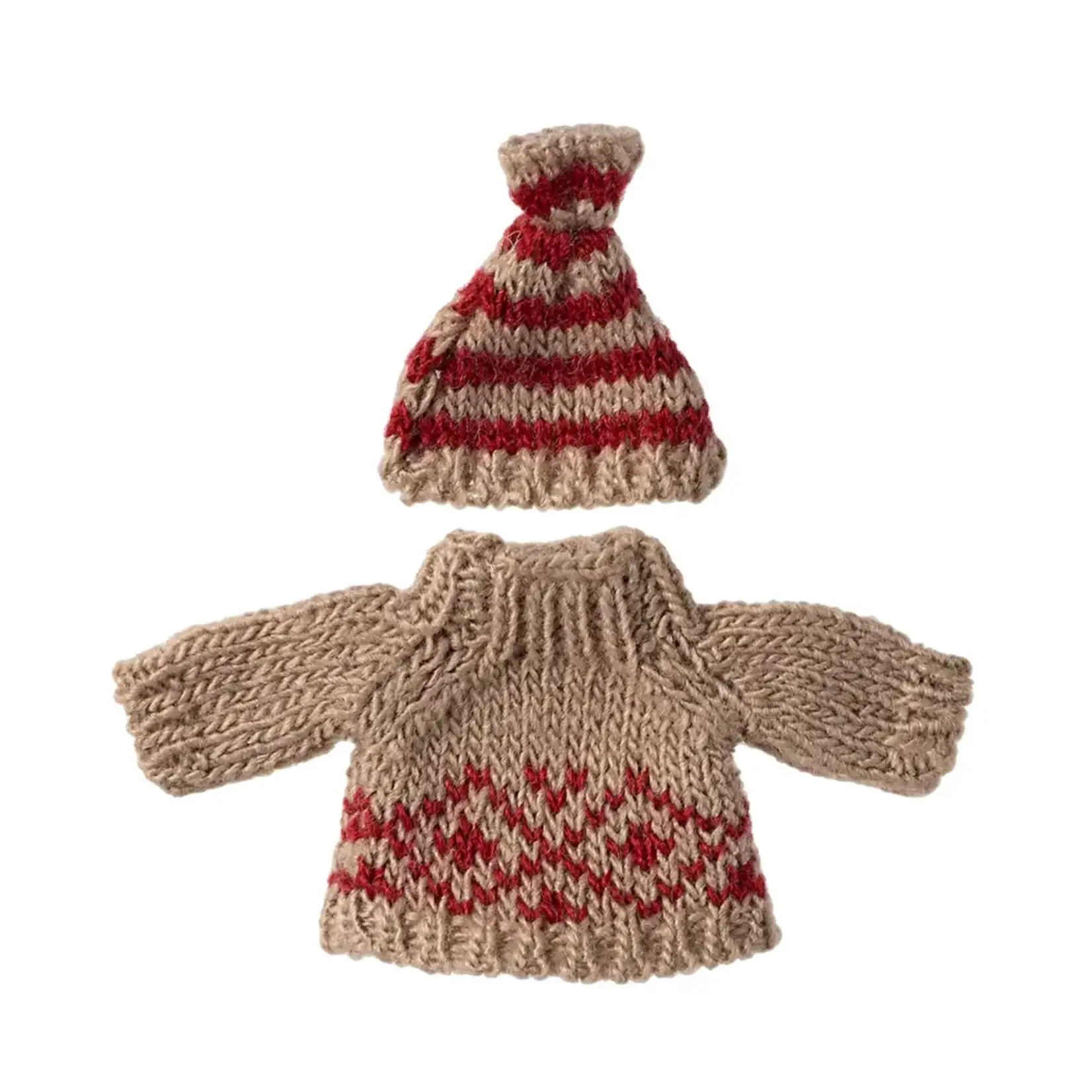 Maileg Maileg Knitted sweater and hat Mum mouse CLOTHES