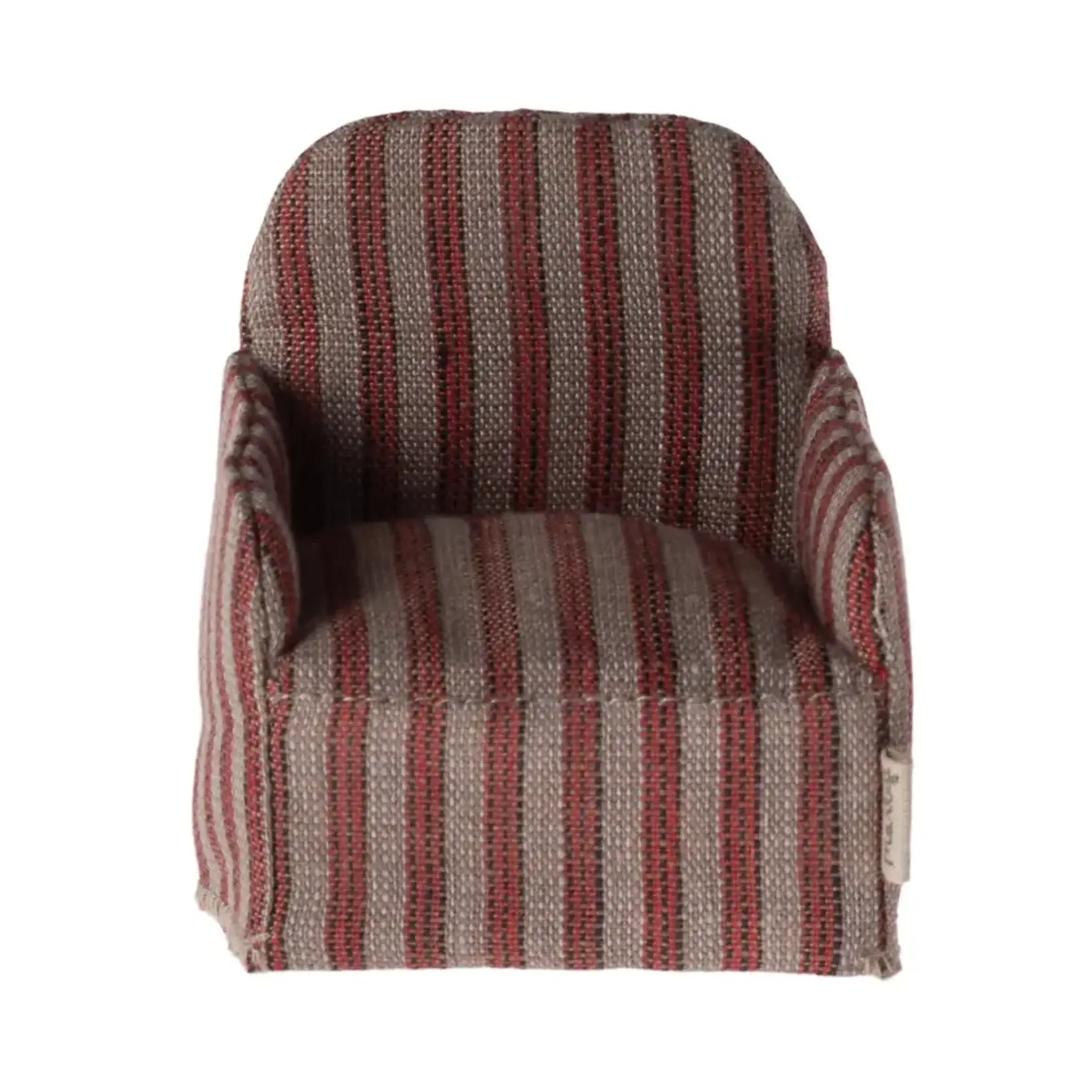 Maileg PRE ORDER Maileg Chair for Mouse - Red Stripe - Estimated arrival beginning October