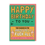 Ohh Deer Voucher For Absolutely F*ck All Birthday Card