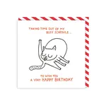 Ohh Deer Busy Schedule Cat Square Greeting Card