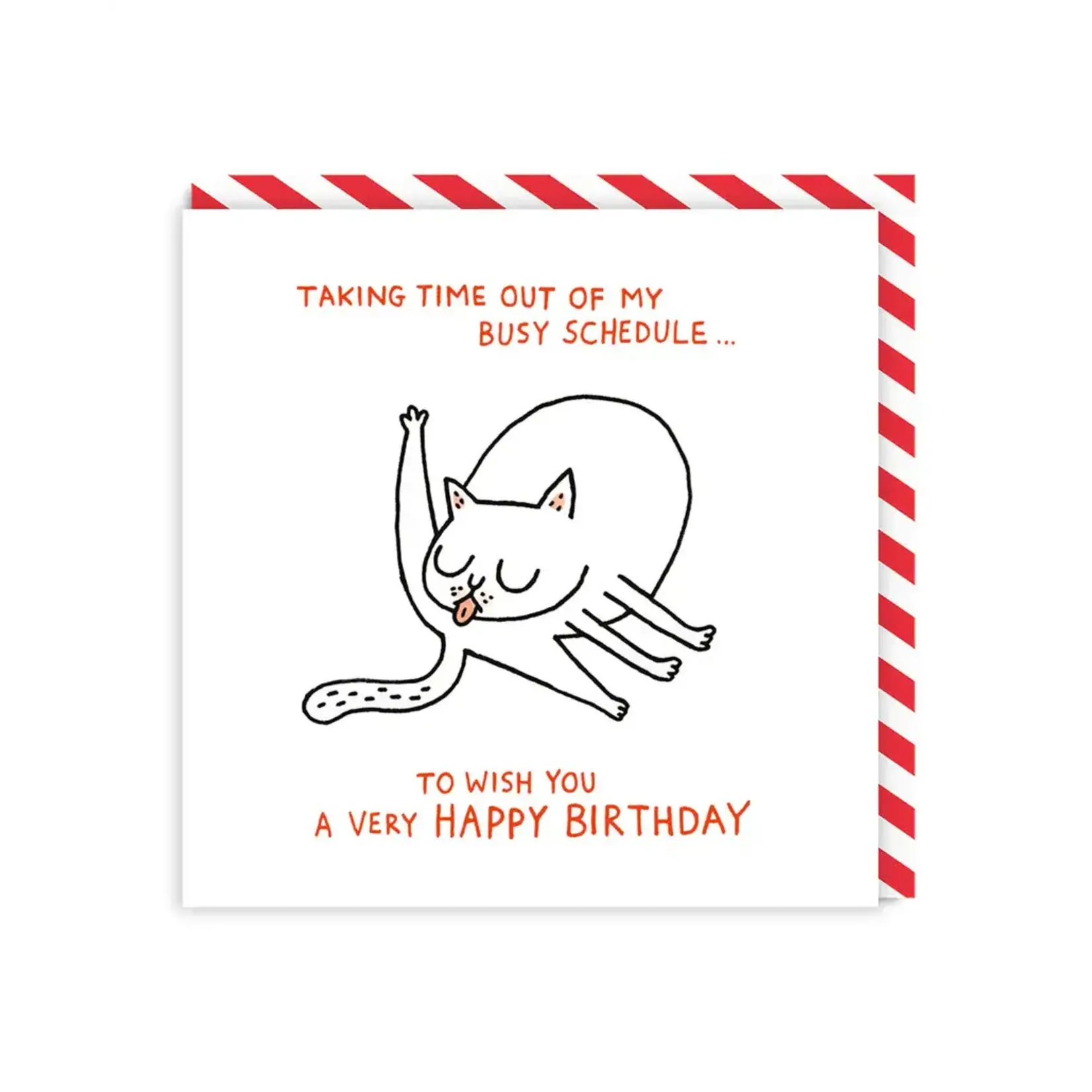 Ohh Deer Busy Schedule Cat Square Greeting Card